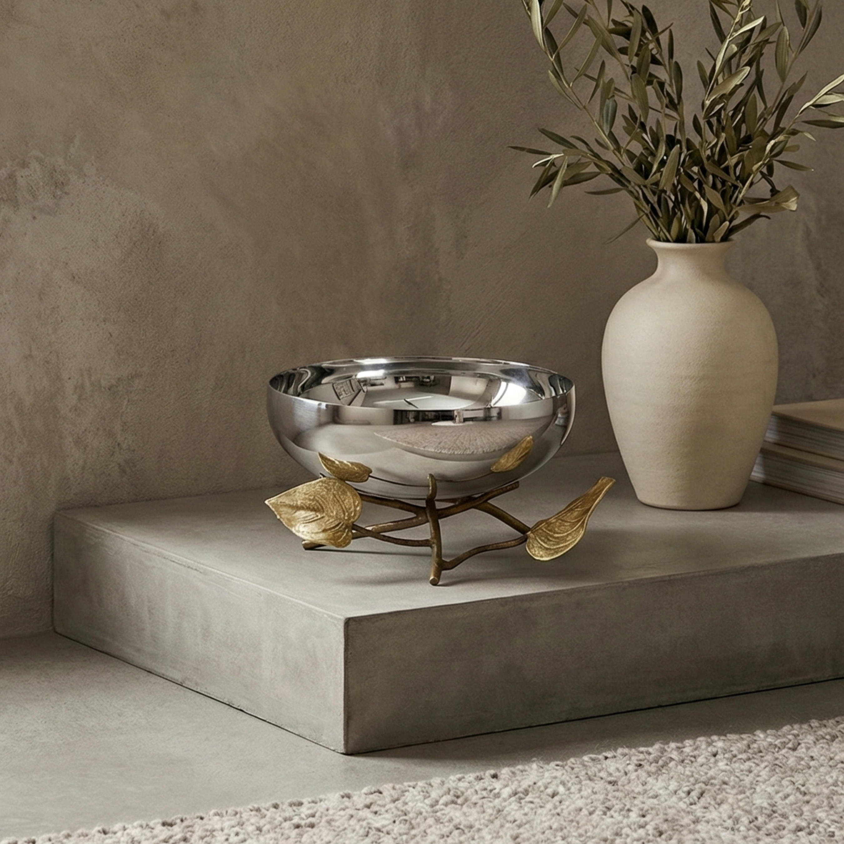 Money Plant Sculpted Leaf Bowl