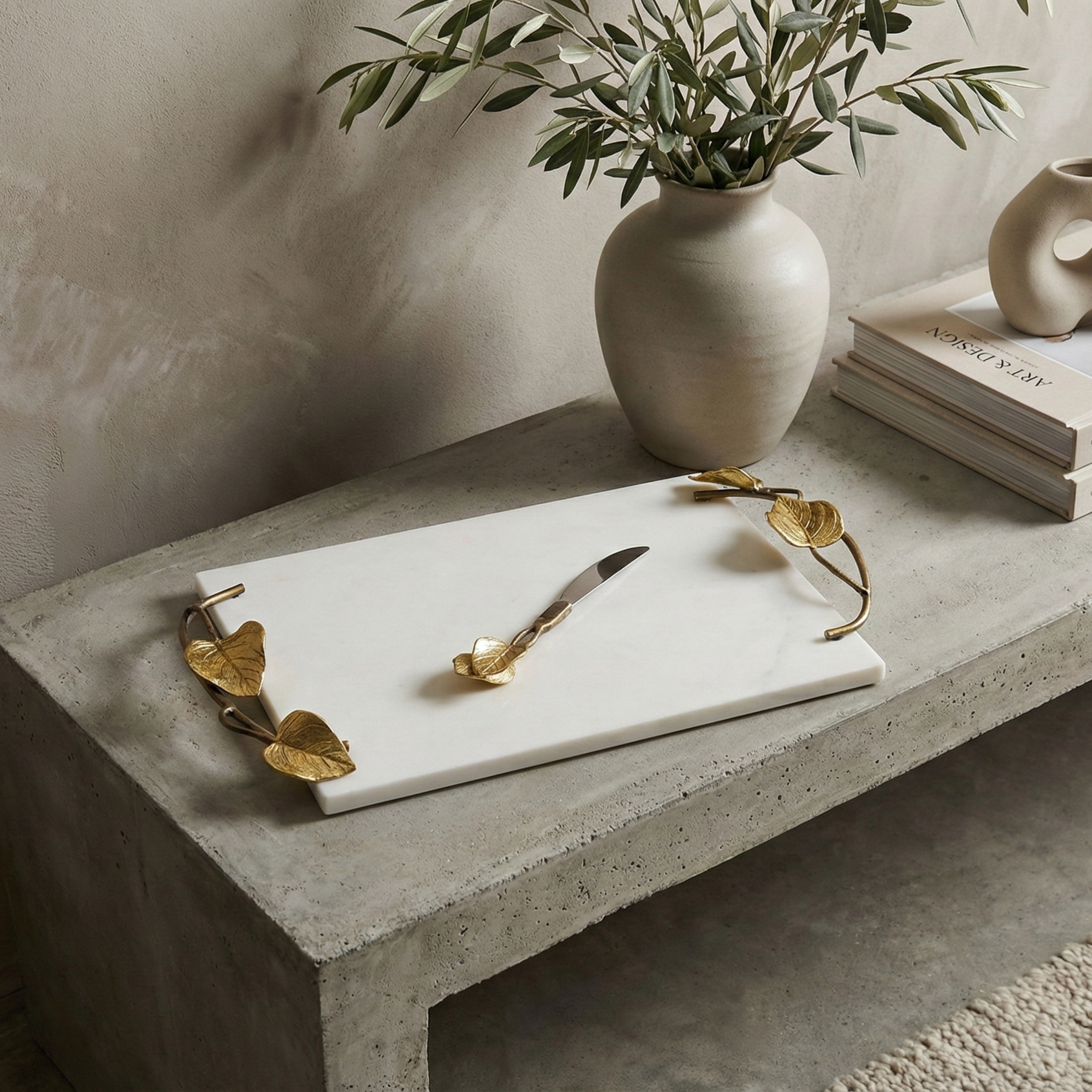 Money Plant Marble Platter