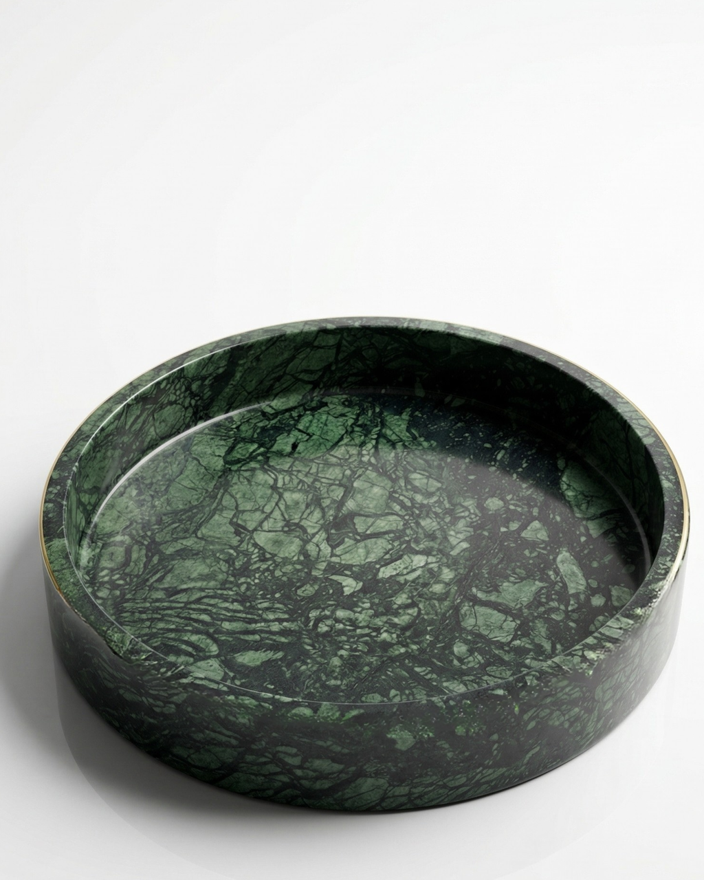 The Artisan Green Natural Marble Catchall Tray | 8”