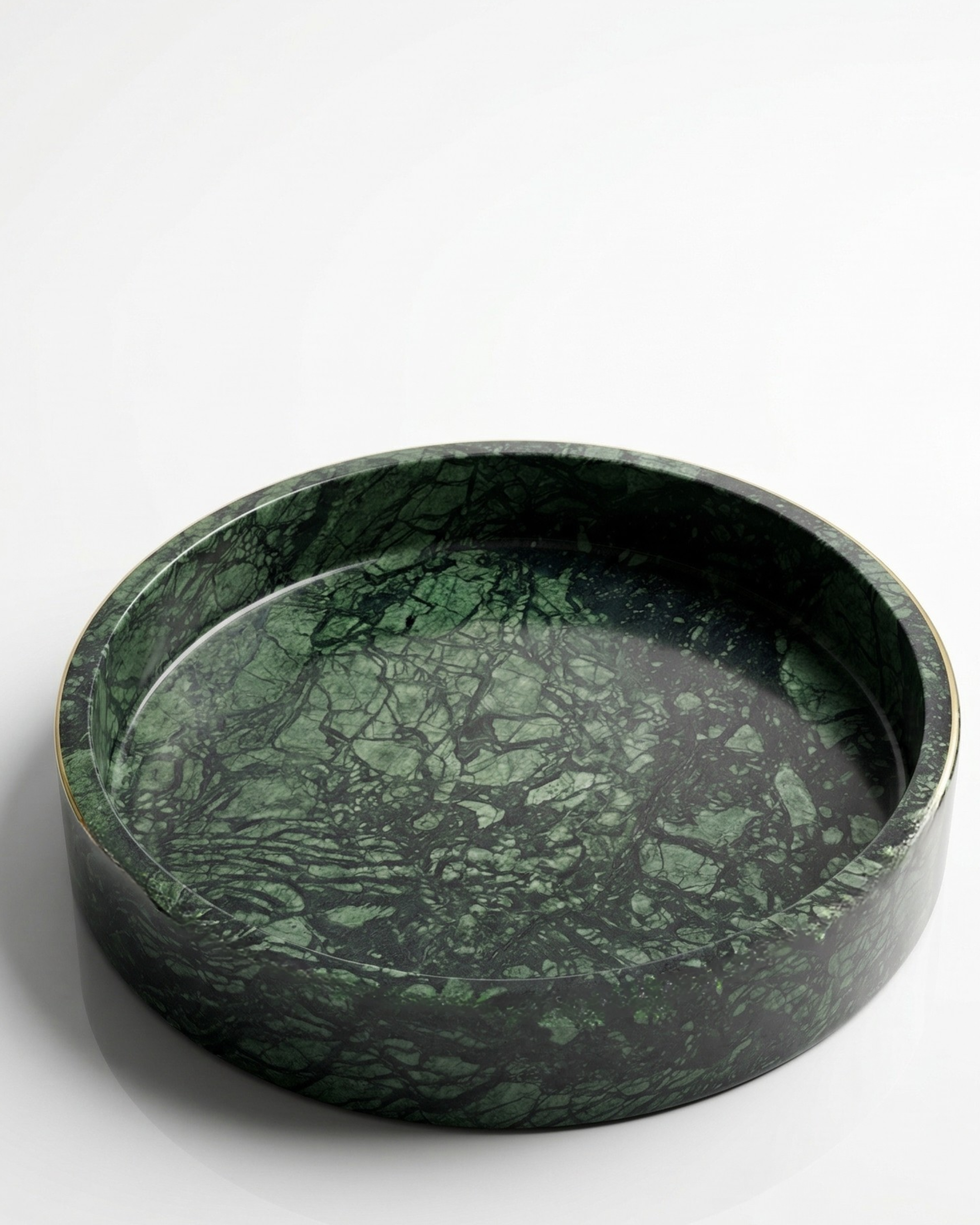 The Artisan Green Natural Marble Catchall Tray | 8”